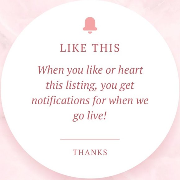 Like this listing to be notified of our live sales - Picture 1 of 1